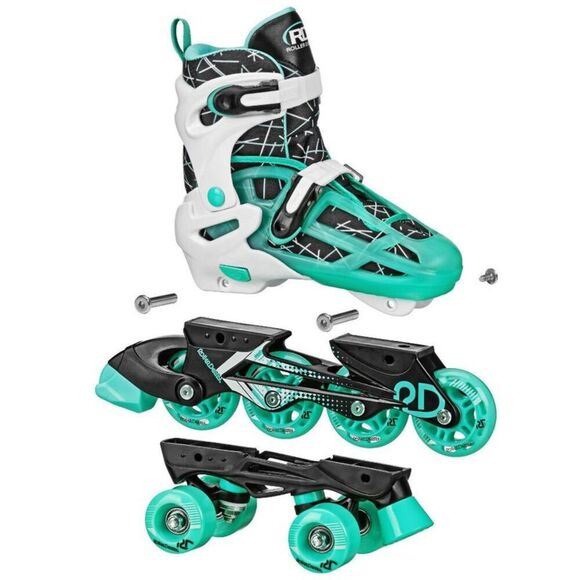 Open Box - Roller Derby - Mint Prodigy Kids' Inline-Quad Combo Sk Green/White - Picture 4 of 4